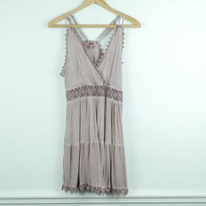 Fairy Grunge S M Dress Boho Shabby Chic Tiered Lace Festival Mini Hippy Beach